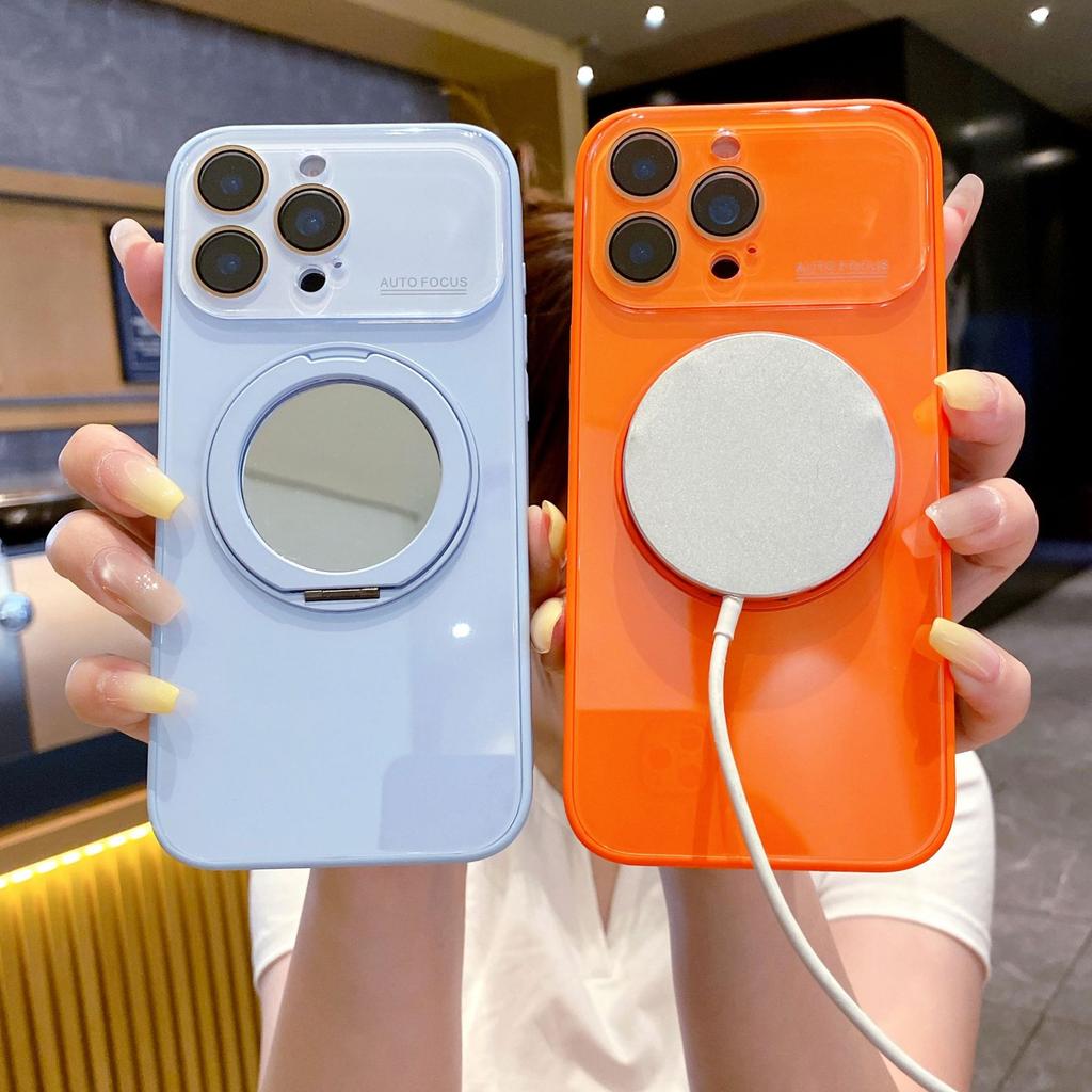 17 Applicable to Apple 16 360 Metal Magnetic Bracket Mirror 15 Mobile Phone Case iPhone14 Anti-drop 13 Protective Case