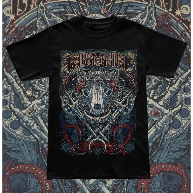 BABYMETAL Harajuku Muster Mode T-Shirt Unisex Baumwolle O-Ausschnitt Lässig Übergröße Kleidung Sommermode Druck Unisex T-Shirt
