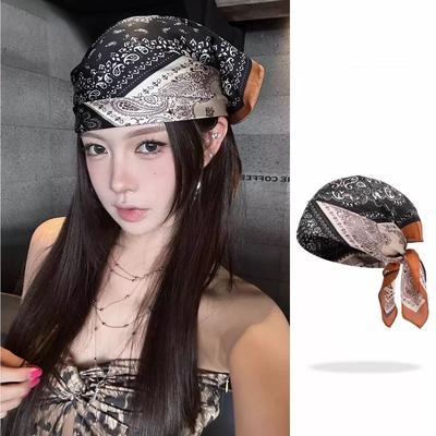 Luxury Silk Shawl Square Scarf For Women Satin Fashion Wraps Neckerchief Female Hair Bands Ribbon Headband Bandana 70X70Cm
