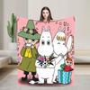 Coperta Morbida Moomin Carina per Divano Letto Coperta da Viaggio Casual Campeggio Invernale Flanella Copriletto