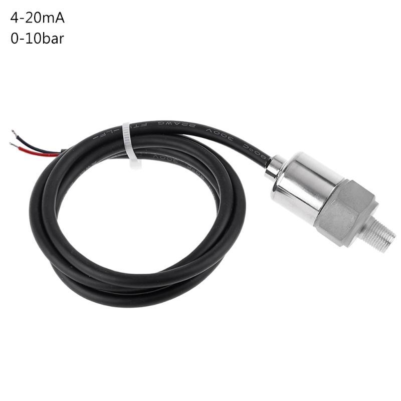 1/8" Pressure Transducer 1/8 Input 8-32V 24V Output 4-20mA Stainless Steel Pressure for Oil Air Water