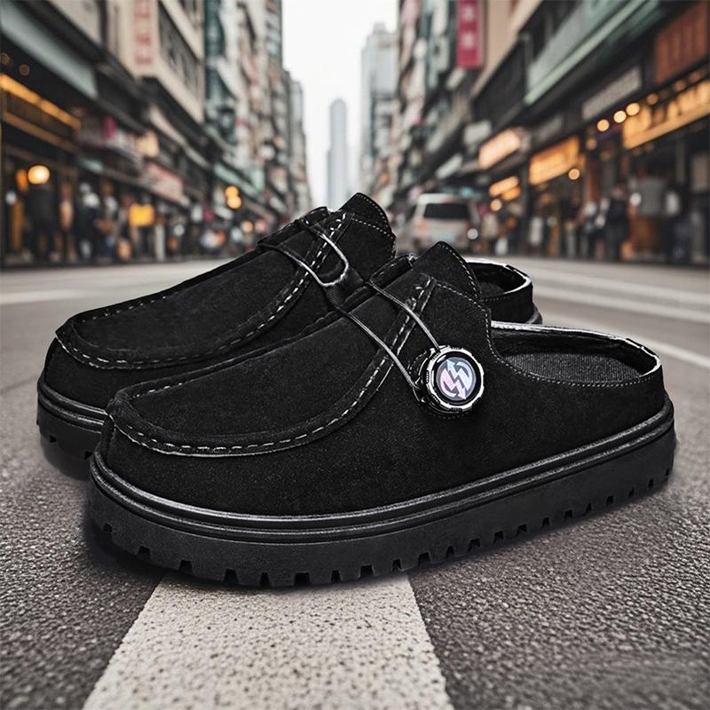 Fashion Retro Designer Shoes Man Summer Comfortable Suede Casual Shoes For Men Platform Slip-on Men's Loafers zapatos para hombre