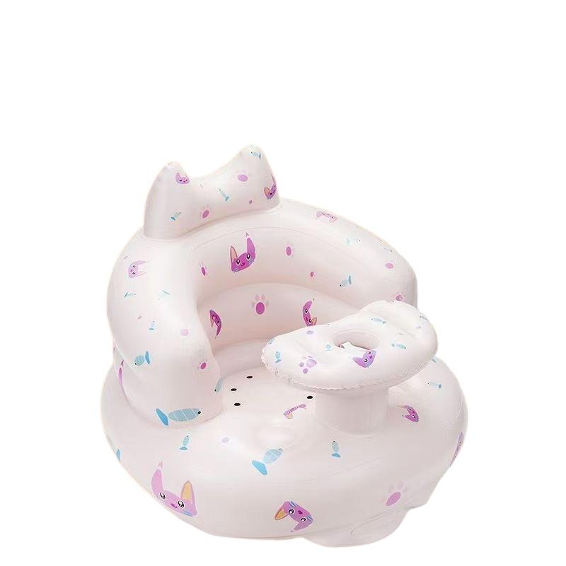 Inflatable Baby Sitting Chair Foldable Sofa for Boys Girls Infant Learning Seat Portable Air Cushion Stool