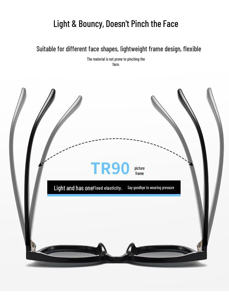 TR Polarized Sunglasses 3D Natural Look Unisex Versatile Outdoor Casual Sun Protection