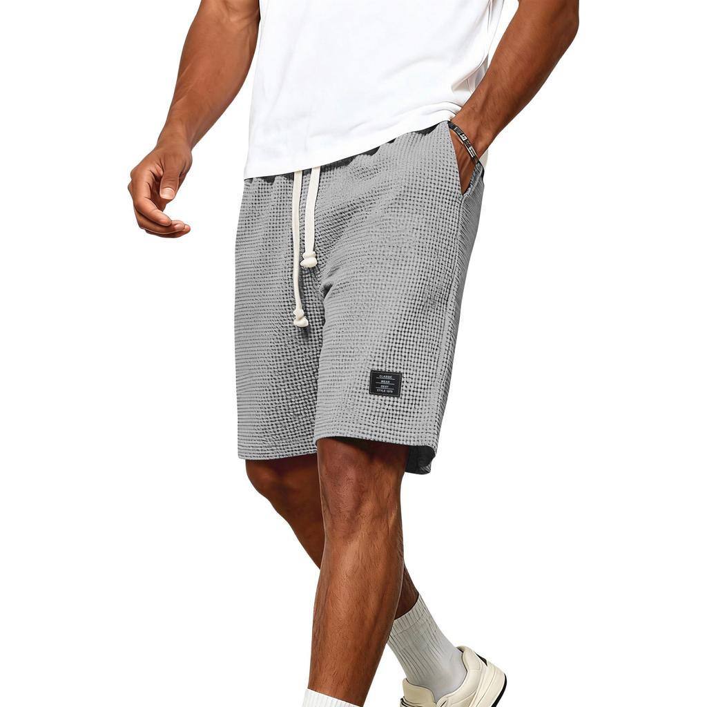 Herren Sommer Kordelzug Gerade Beine Shorts Lässig Locker Sportshorts