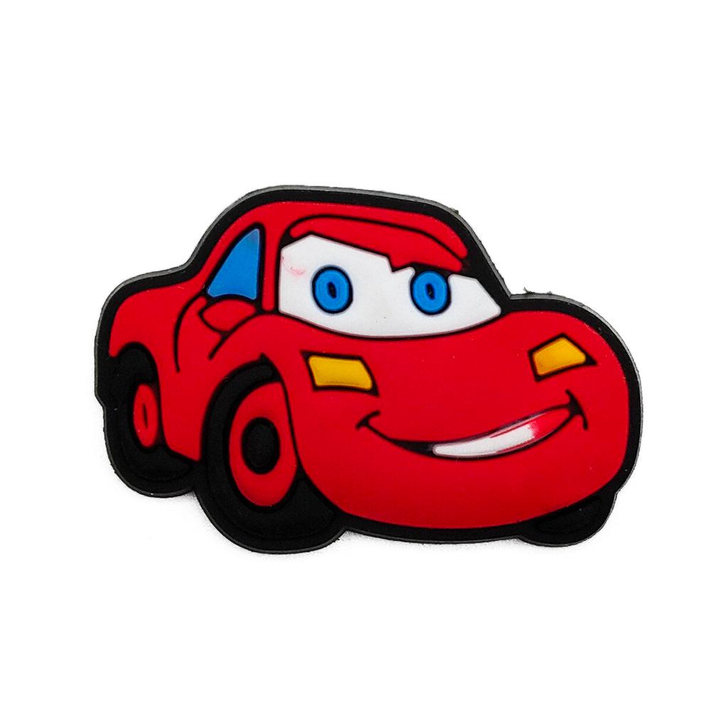 Lightning McQueen Cartoon Clog Shoe Charm - Cute Floral Rubber Accessories