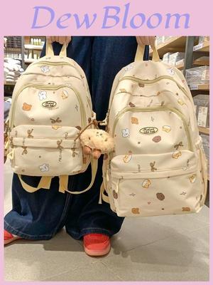 Girl School Backpack With Nylon Material And Laptop Compartment For Education Use