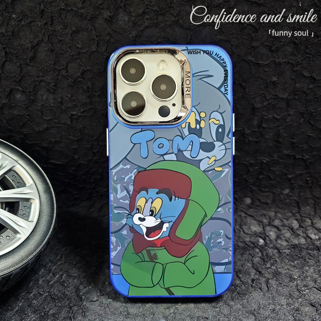 Applicable To iPhone16 Mobile Phone Case Apple 15promax1413 Couple Northeast Big Flower Jacket 1211 Tom Jerry