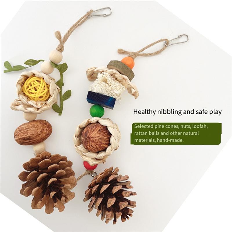 

4PCS Bird Chewing Funny Cotton Rope Parrot Bite Bird Tearing Cockatiels Training For Pets