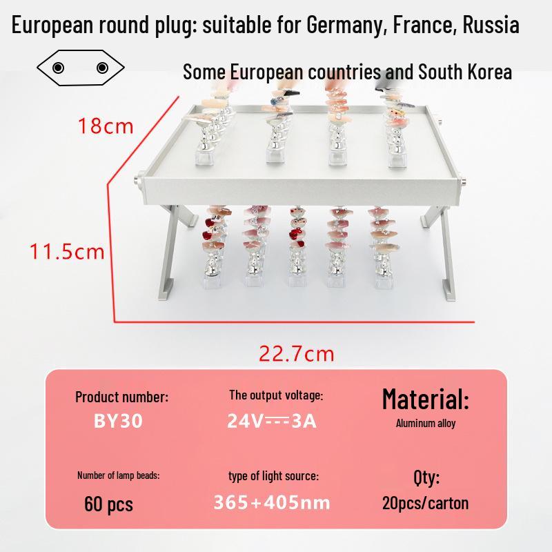 

Мощная носимая лампа для ногтей со сменной платой со светодиодами и большим пространством