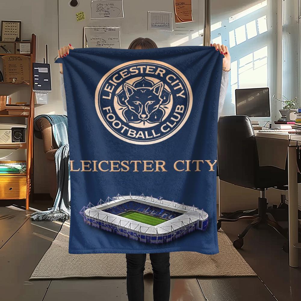 1pc leicester city Print Flannel Blanket, High quality Comfortable for All Seasons, Home Decor, Warmth and Comfort, Perfect for Christmas Gifts70