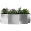 Plant Pot Silver 120 X 120 X 35 Cm Galvanized Steel