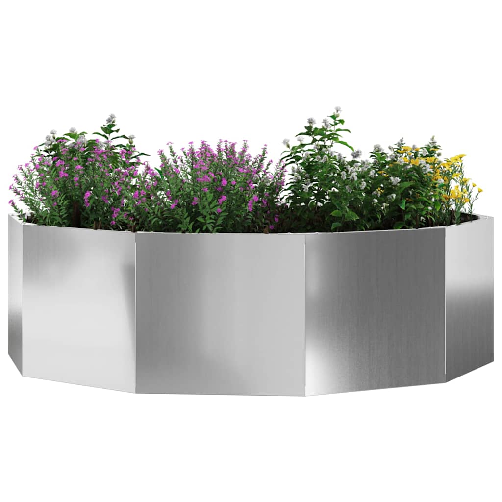 Plant Pot Silver 120 X 120 X 35 Cm Galvanized Steel