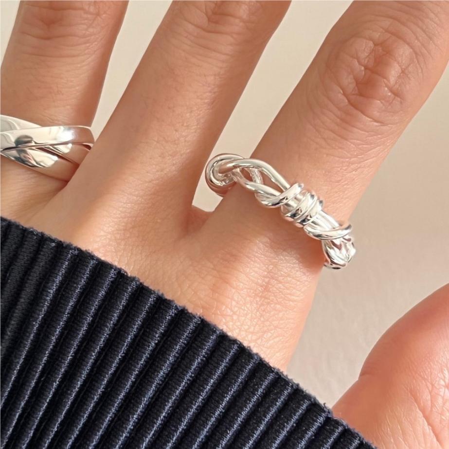 VIANRLA 925 Sterling Silver Irregular Minimalist Rings Open Ring for Women Support Dropshipping