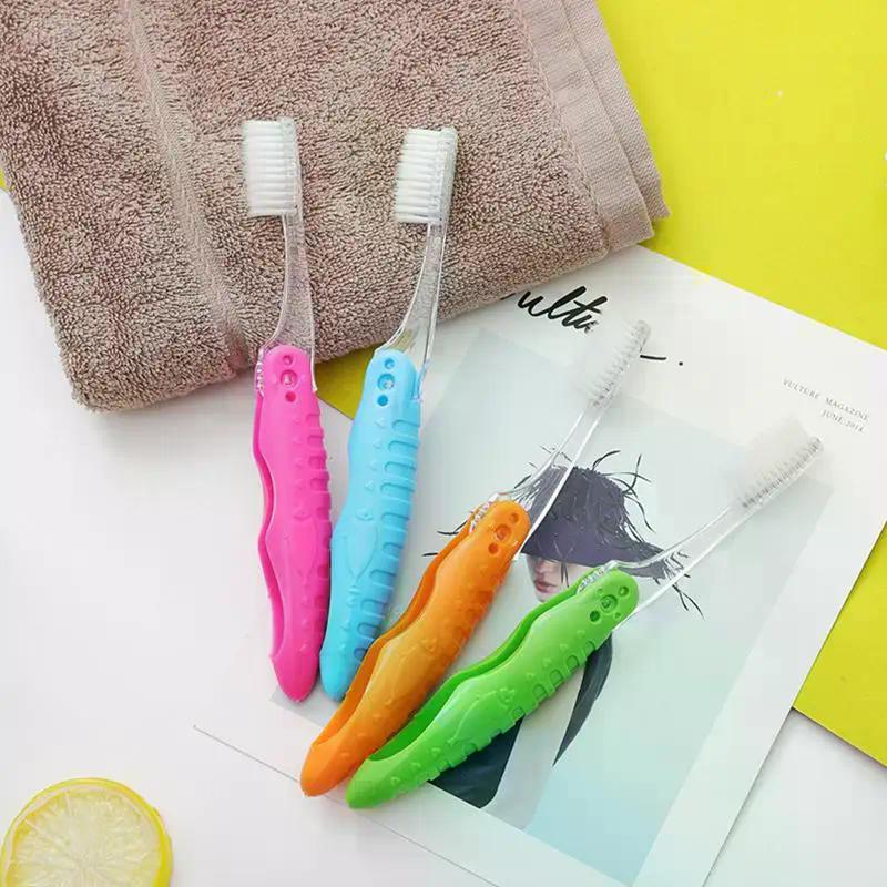 1pcs Portable Disposable Foldable Travel Camping Toothbrush Hiking Tooth Brush Tooth Cleaning Tool Folding Travel Toothbrush