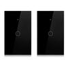A95I-2X Tuya US Plug Wifi Smart 1 Gang No Neutral Wire Touch Sensor LED Light Switches Smart Home Alexa Google Black