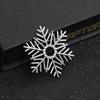 Blucome Quality Snowflake Brooch for Women Suit Coat Pins New Year Gift