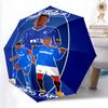 1pc Sturdy 8-Bone Auto Umbrella, Rangers FC Umbrella, Digital Printed, Foldable Umbrella for On-the-Go Outdoor Use