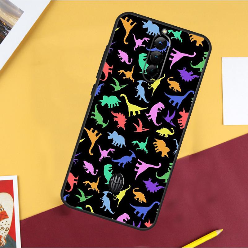Fun Dinosaur Pattern Dino Case For ZTE Nubia Red Magic 10 Air 5G 6R 6 7 6S 7S Pro 8S 9S 10S 8 9 10 11 Pro Plus Cover