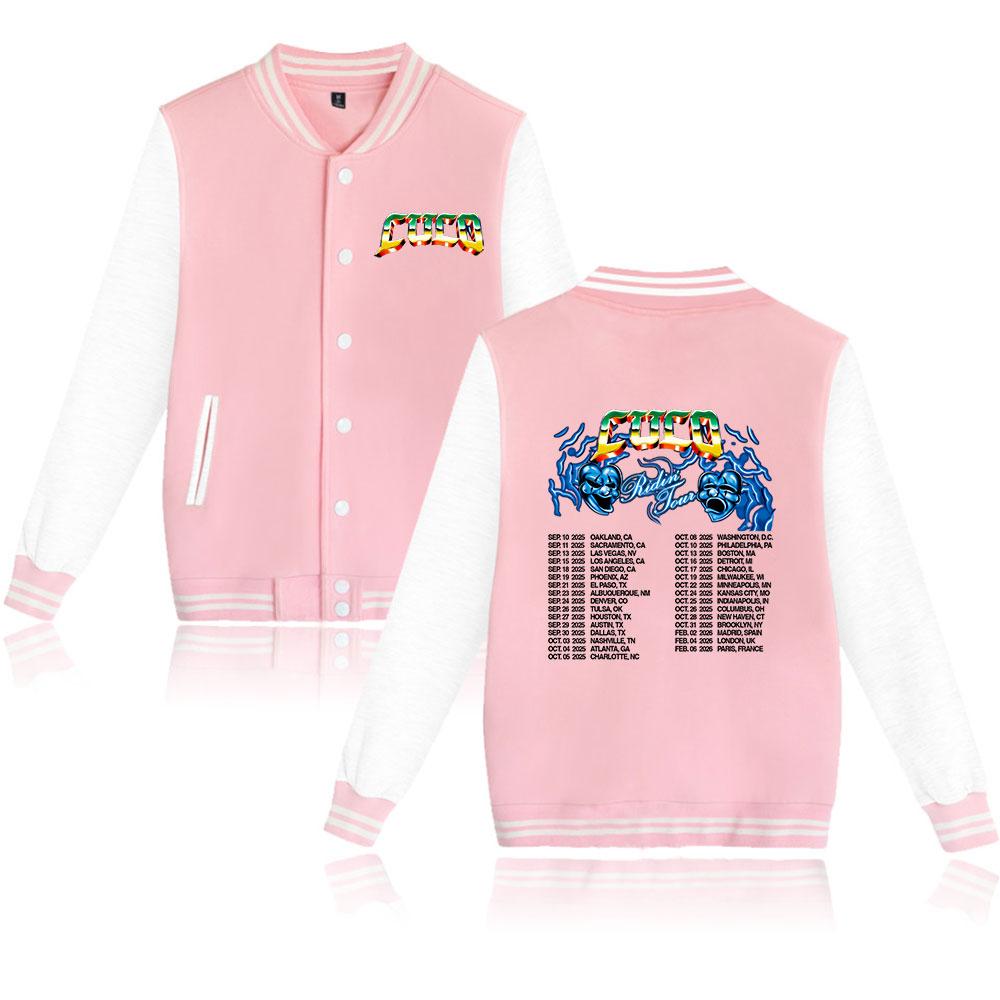 

Унисекс Мода для Поклонников CUCO Буквы Принт Бейсбольный Свитшот Женский Мужской Куртки для Спорта на Открытом Воздухе XXS розовый