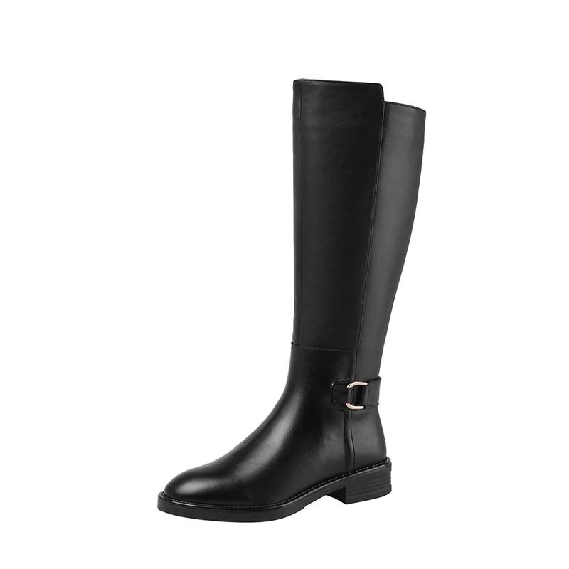 Vintage Winter Women Knee High Boots Fashion Back Zippers Knight Long Booties Designer Low Heel Botas De Mujer