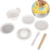 Kit Grattugia Manuale per Bambini Impilabile da 7 Pezzi Tritatutto Portatile per Cibo Set Ciotola per Tritare Cibo Cucina