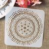 9 Stück/Set 6 Zoll/8 Zoll Mandala Runde Geometrie DIY Schichtschablonen Malerei Scrapbook Ausmalen Prägung Album Dekorative Vorlage