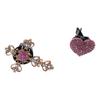 2 Pieces Cross & Heart Shape Car Vent Clips Bling Diamond Car Accessories  Serve As a Gift
