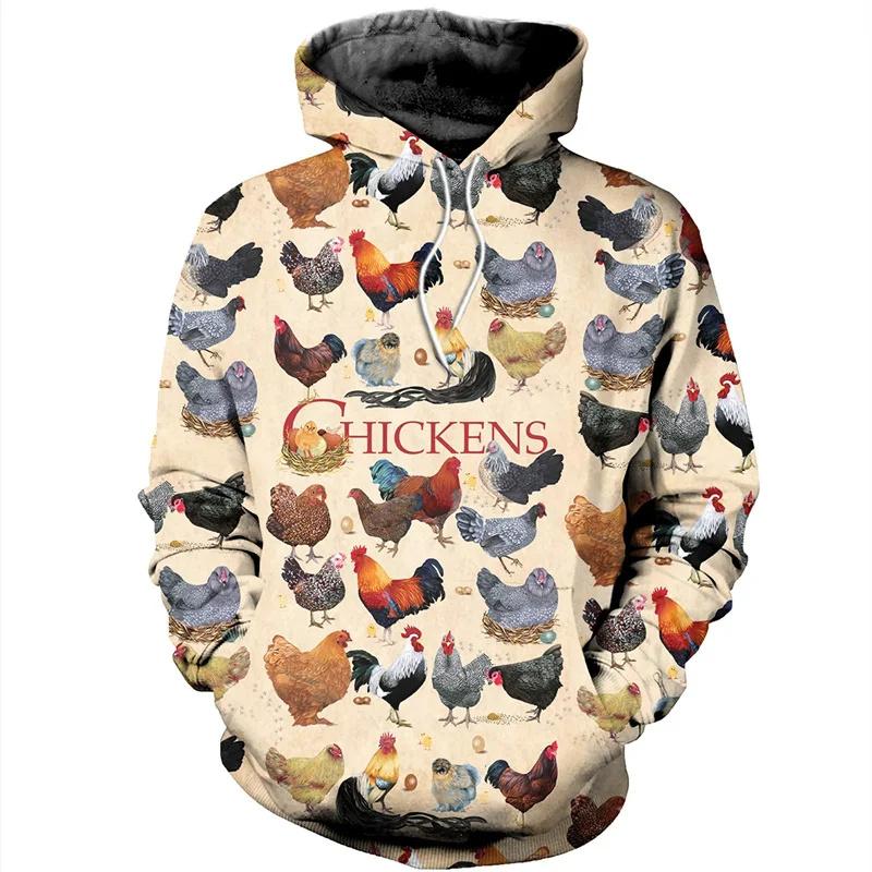 Парные хип-хоп толстовки женские толстовки с принтом курицы 3D толстовка в стиле Харадзюку модный стиль толстовка повседневный пуловер уличная толстовка 6XL