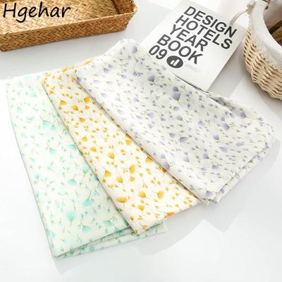 Floral Fabrics Chiffon Comfortable Clothing Fabric Handmade Design DIY Accessory Pastoral Style Sweet Draped Needlework Material