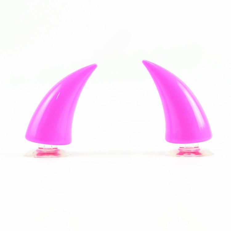 Motorhelm Duivelshoorn Siliconen Zuignap Helm Decoratie Accessoires(groot)