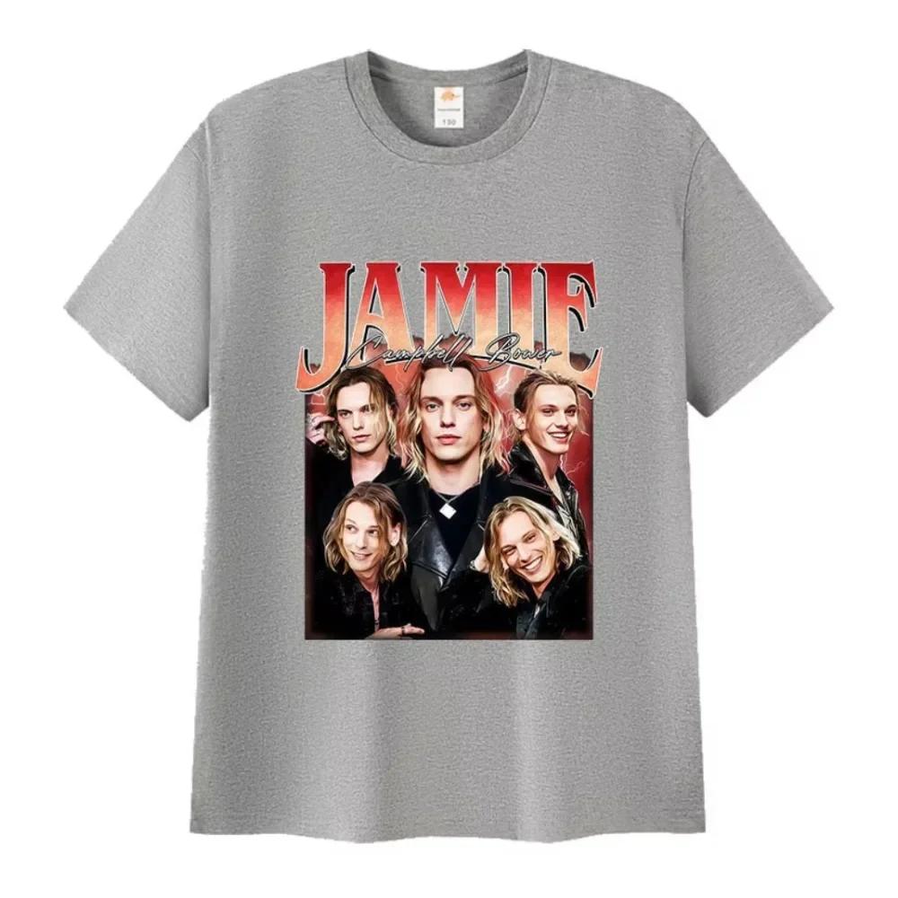 Jamie Campbell Bower Maglietta Grafica Vintage Unisex Moda Gotica T-shirt Oversize Alta Qualità Cotone Puro T-shirt Streetwear
