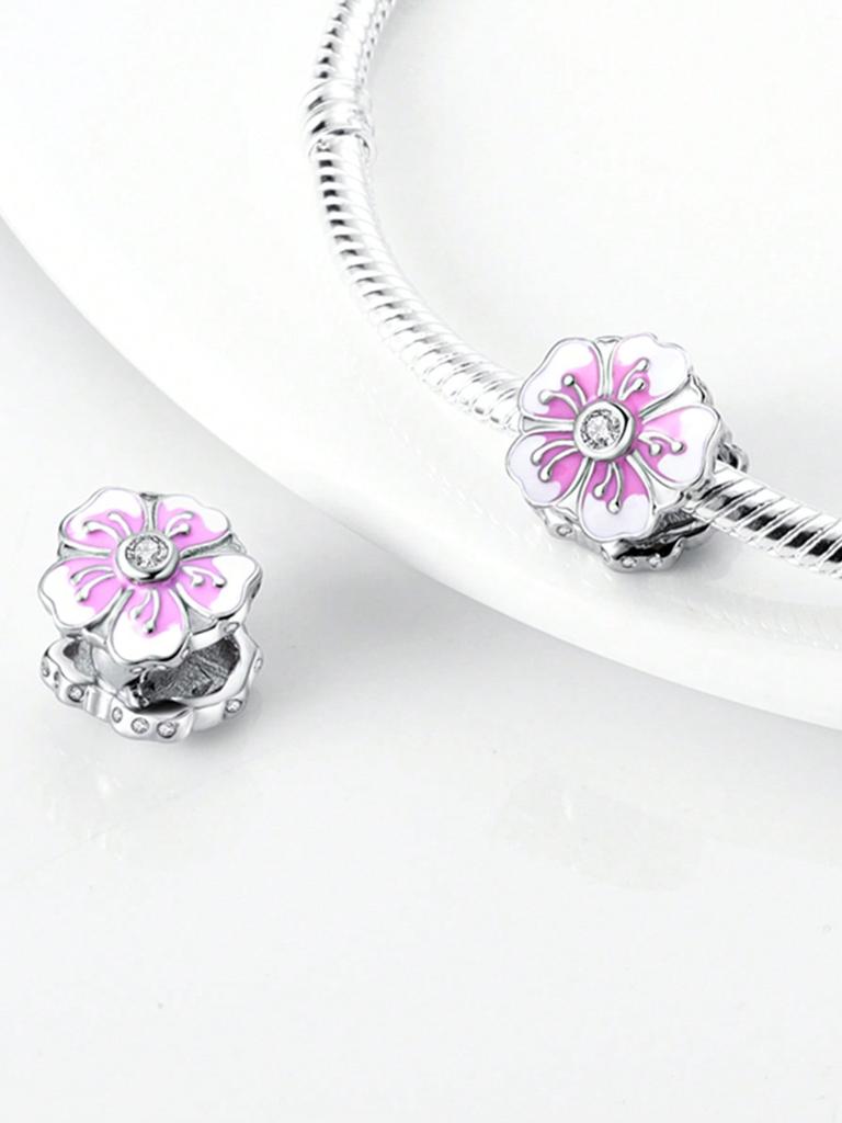 Frühlingsblumen Kleeblatt Perlen Anhänger Kupferbeschichtet Passende Anhänger Kupferoriginal Armband Für Schmuckherstellung DIY Anhänger