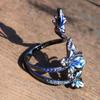 Novel Engagement Ring Exquisite Creative Vivid Three Butterflies