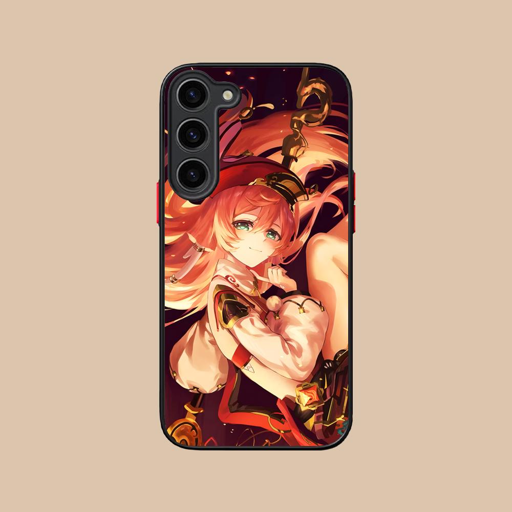 Game GI Yanfei Silicone Mobile Phone Case for Samsung Galaxy S26 S25 S24 S23 S22 S21 Plus FE Ultra Colorful Cover