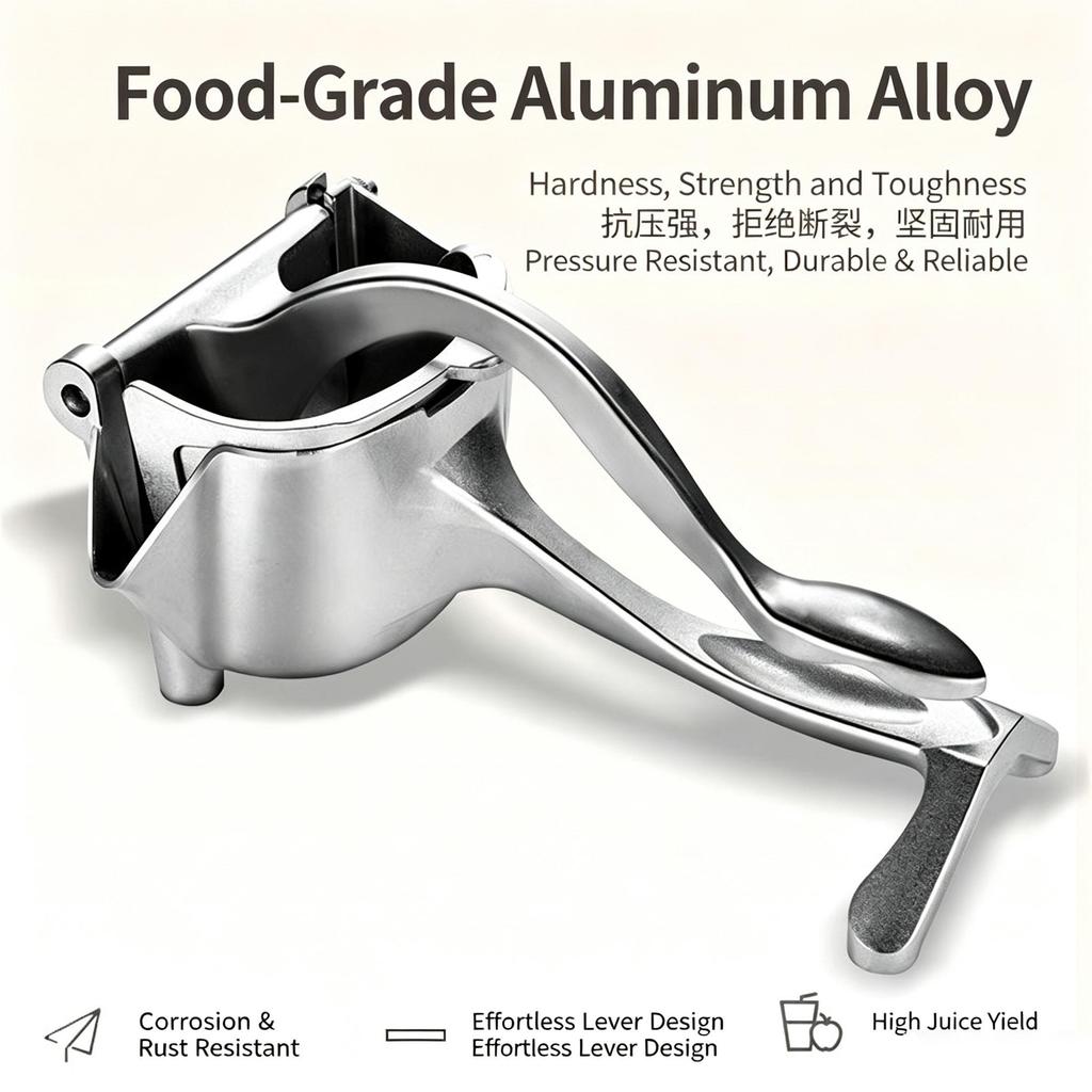 Manual Hand Fruit Juicer Press Aluminum Alloy Hand Squeezer Handheld Citrus Juice Extractor for Orange Lemon Pomegranate for Squeezer Home Kitchen Use