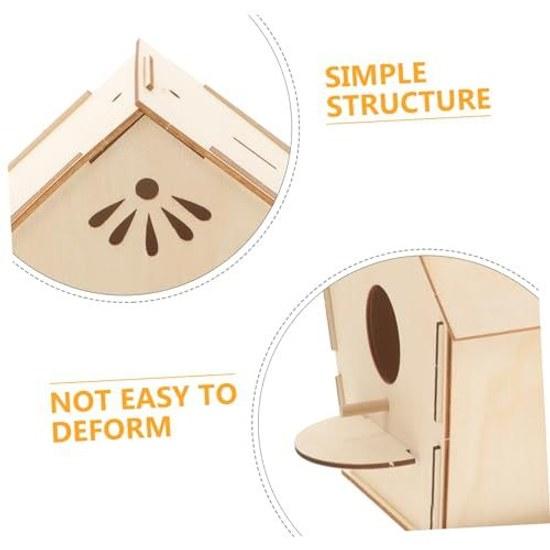 VICASKY unfinished wooden birdhouse kit childrens craft art project unpainted decoration making can be painted hand