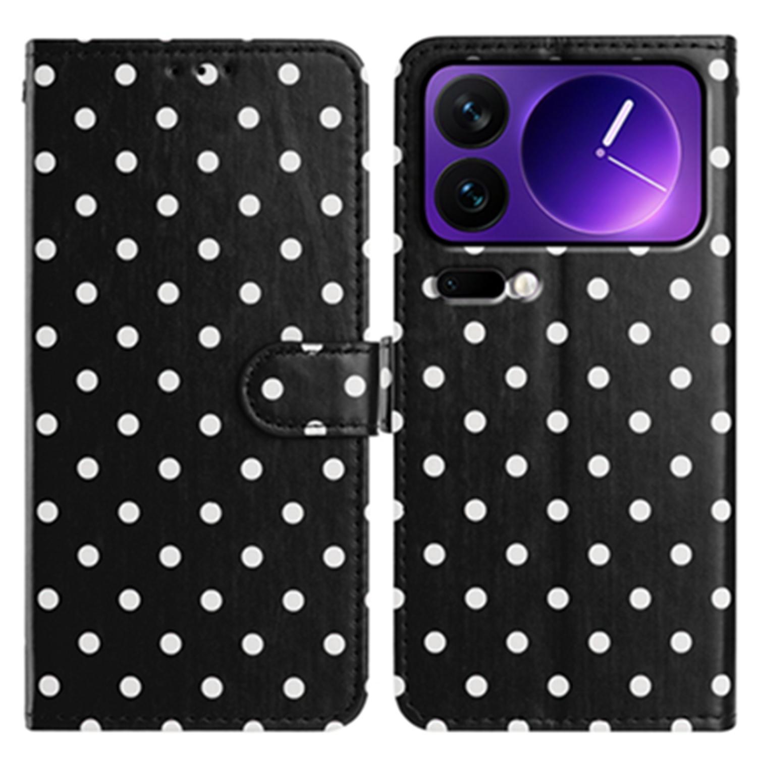 

For Xiaomi 17 Pro Max Leather Case Polka Dot Pattern Wallet Stand Folio Phone Cover