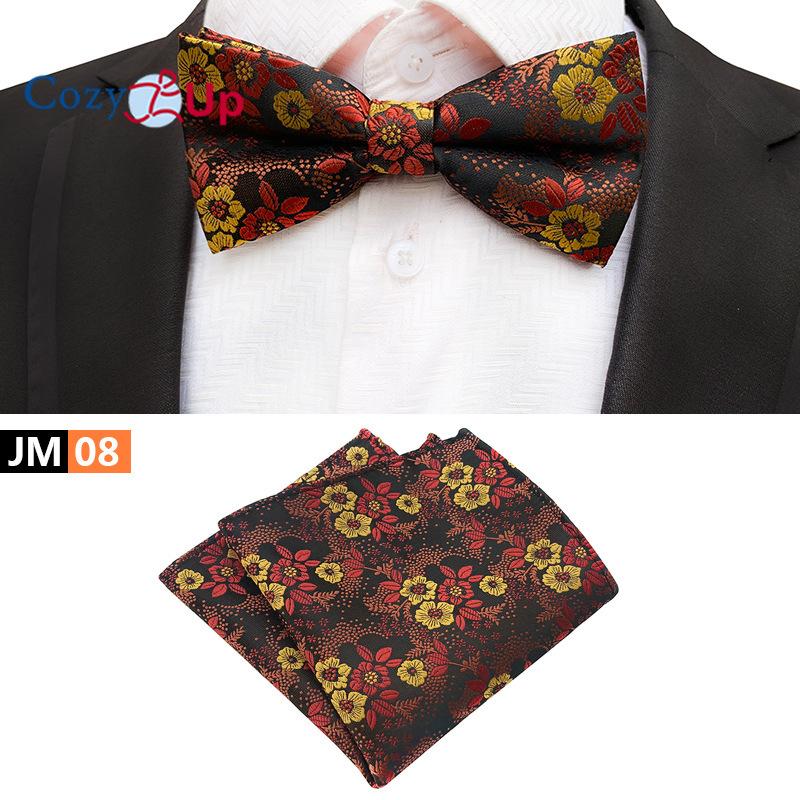 İki Parça Takım Paisley Papyon ve Cep Mendilleri