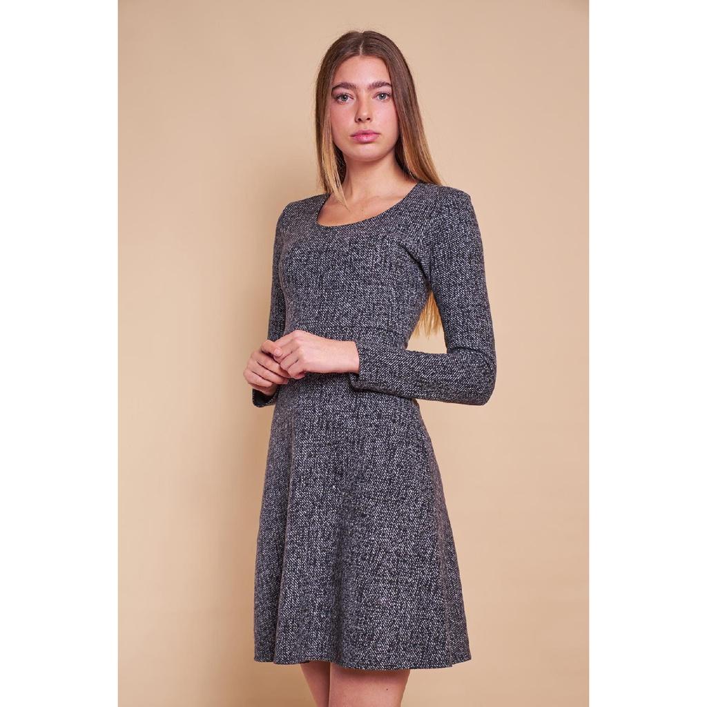 Patterned Winter Skirt Kilos Wool Flexible Fabric Dress-black Diagonal