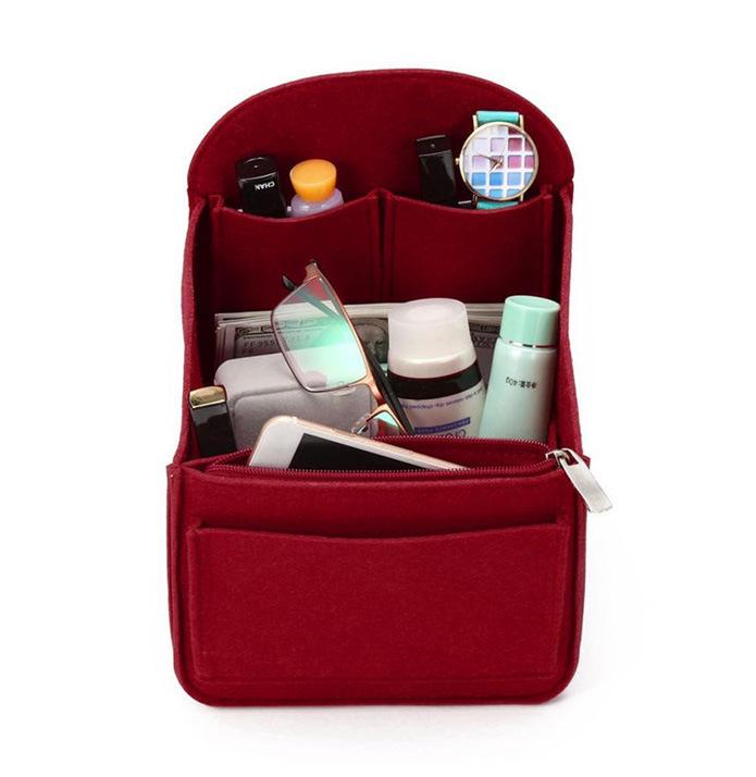 

Cross-Border Double Shoulder Backpack Organizer: Large Capacity Bag-in-Bag Divider Small 19.5*12*27cm 200g