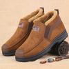 Plus Size Men's Warm Velvet-Lined Snow Boots, Size 47 - Comfortable Elderly Footwear