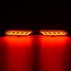 Smoked Dynamic Turn Signal Rear Fog Brake Light Reflector For Toyota Camry 18-20