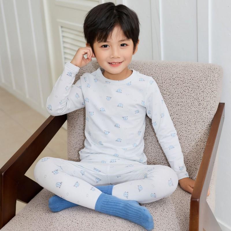 Girls Boys Thermal Underwear Set Kids A Winter Soft Loungewear
