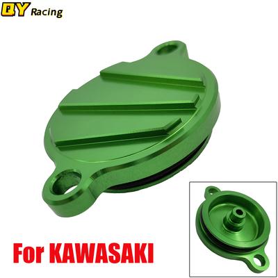 Motorcycle CNC Billet Green Oil Filter Cover Cap For KAWASAKI KX450F KXF450 KXF 450 2016-2018 KX450 KX 450 -
