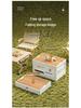 Extra Large Outdoor Storage Box: Side-Opening, Wood Lid, Foldable Camping & Car Trunk Organizer