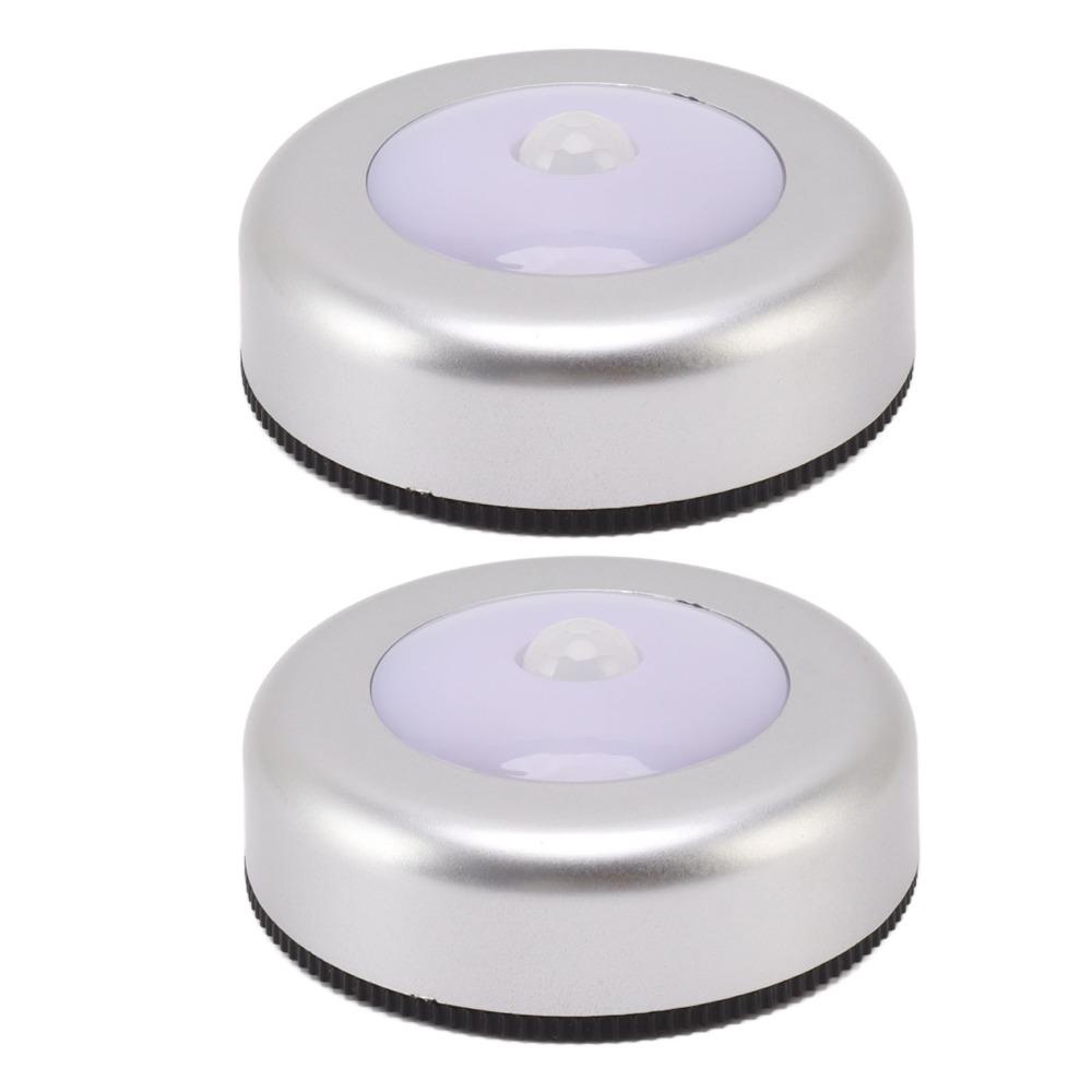 2 Pack Battery Powered LED Induction Lamp Small Sensing Lamp Eye Protection Night Light  Closet
