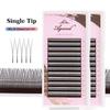 2D Y Single Tip Eyelash Extension 3D 4D W Natural Soft Wispy Eyelashes Individual False Lashes Mesh Net Cross Lash Makeup Cilio