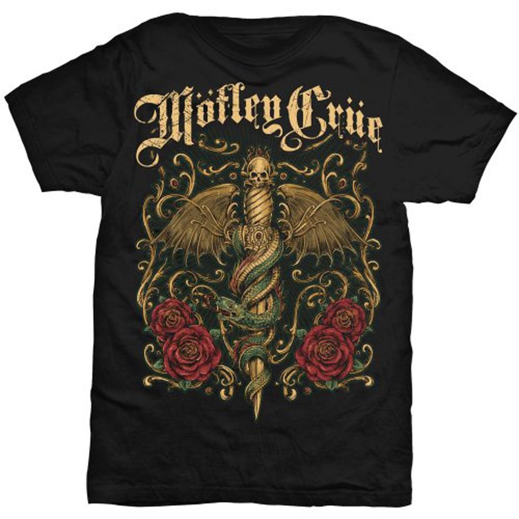 Motley Crue Geflügelter Dolch Rock Metal T-Shirt Unisex