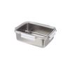 Stainless Steel Rectangular Container for Leftover Stackable Food Storage Bowl with Lid Multipurpose Lunch Holder
